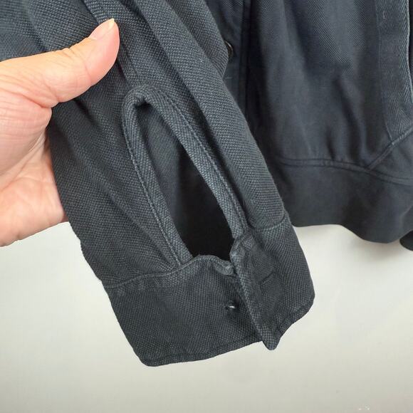 Polo Ralph Lauren Hoodie Jacket XL Mens Black Big Pony Embroidery Button-Up - Picture 5 of 9